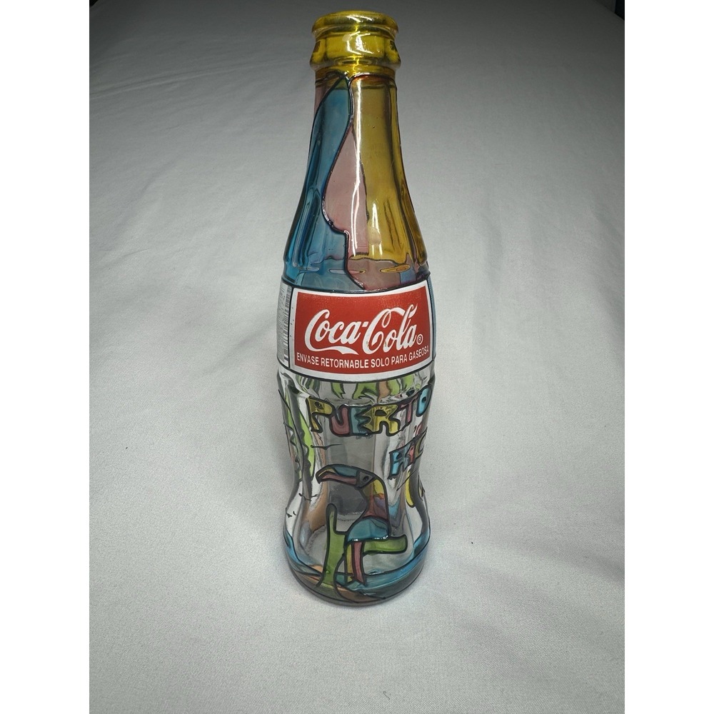 Vintage Coca-Cola Bottle‎ 1995 Stained Glass from Puerto Rico Collection